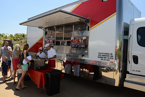 In n out burger truck at the Summer Resident Pool Party