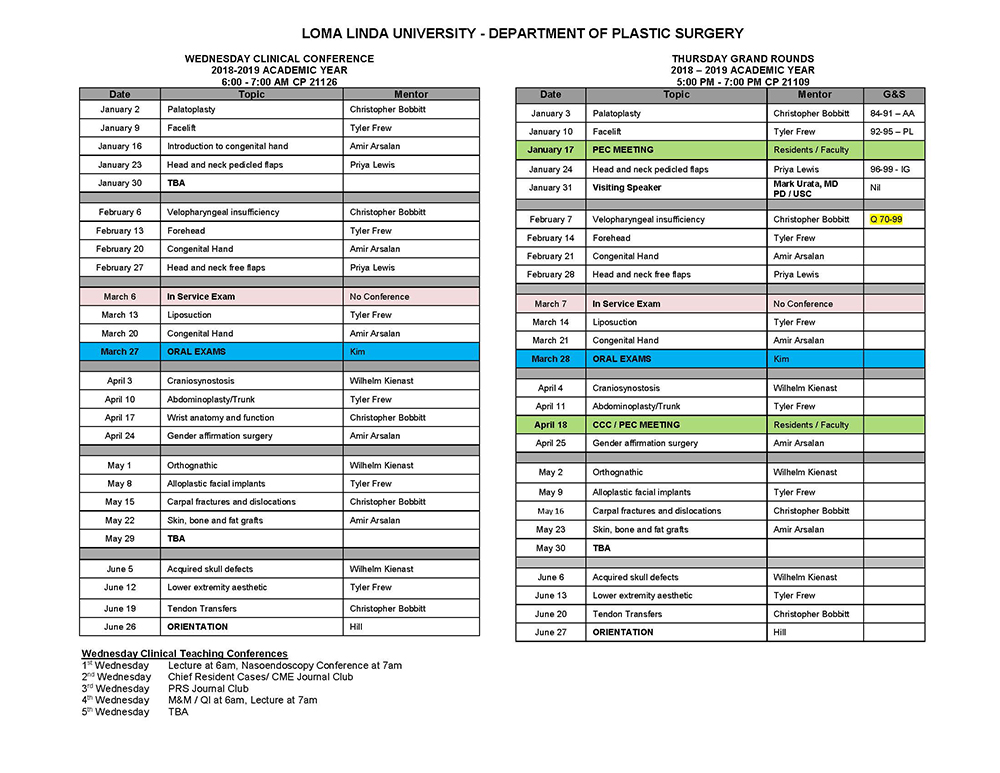 Conference Schedule 2019