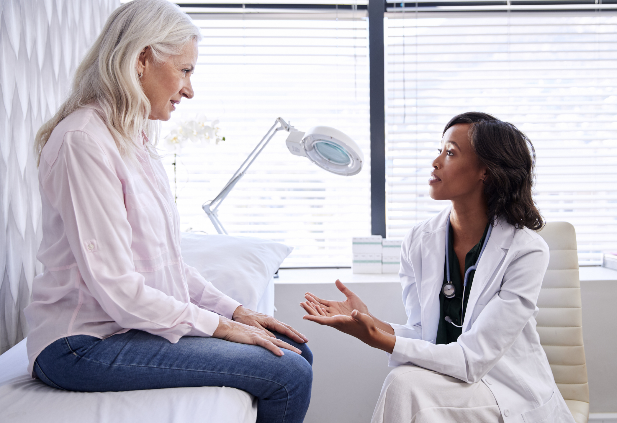 doctor and patient talking