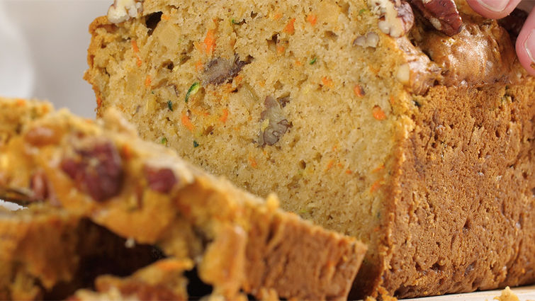 Zucchini, Apple and Carrot Bread 