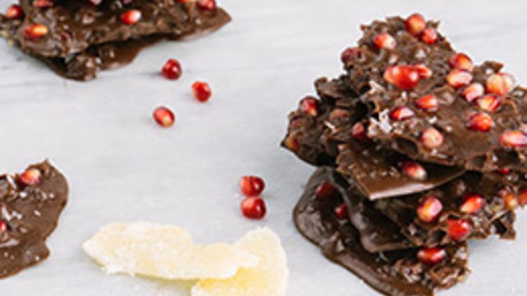 Dark Chocolate Pomegranate Bark