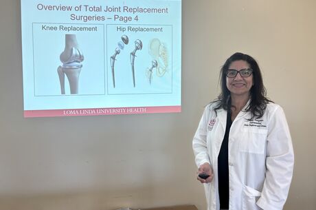 Joint replacement surgery prep class at Loma Linda University Health Orthopaedics