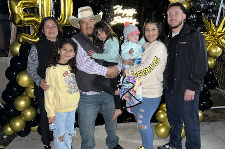 Ramiro Brito Sanchez celebrates his 50th birthday surrounded by loved ones, including his wife, children, and grandchildren. Ramiro Brito Sanchez celebrates his 50th birthday surrounded by loved ones, including his wife, children, and grandchildren.