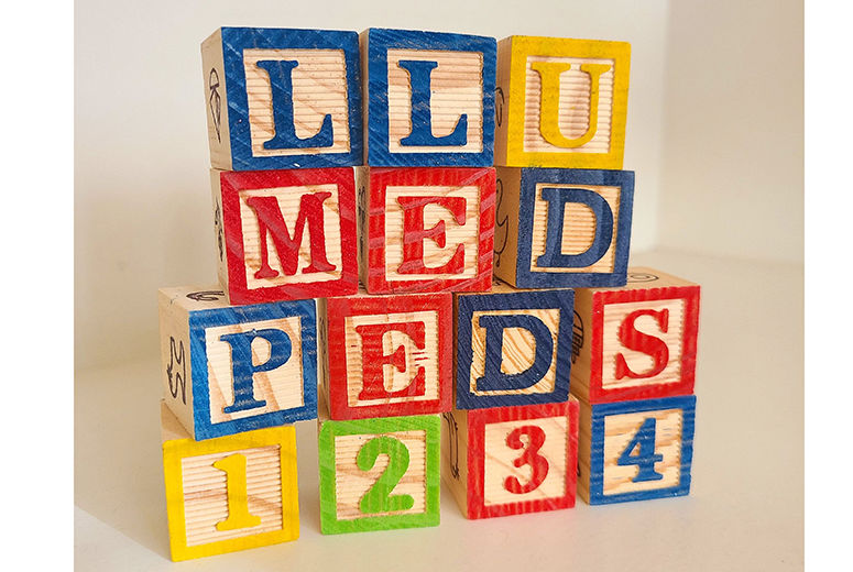 block letters "LLU Med Peds 1234"