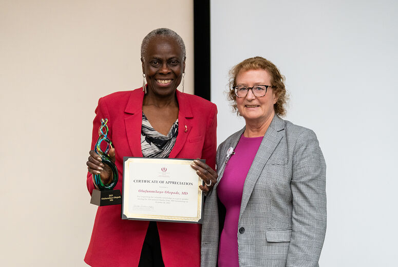 Dr. Olufunmilayo Olopade & Penelope Duerksen-Hughes - Charles & Nancy Sims Institute