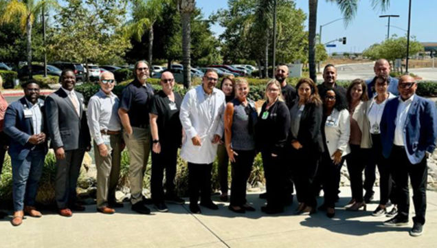 photo of physicians standing outside