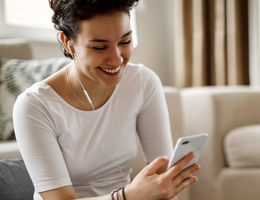 teen looking at phone