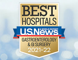 U.S. News & World Report Nationally Ranked Gastroenterology Service Award 2019-20