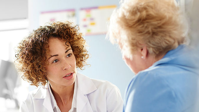 doctor talking to a patient