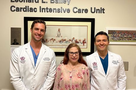 Patient receives procedure to close a hole in her 32-year-old transplanted heart