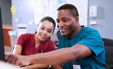 male and female nurse station