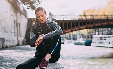 athlete sitting down